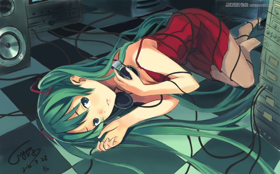 Painter插画教程:绘制卡通风格的美丽少女 全福编程网