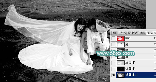 实用抠图教程:透明婚纱抠图