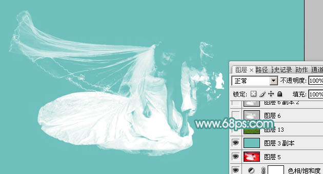 实用抠图教程:透明婚纱抠图