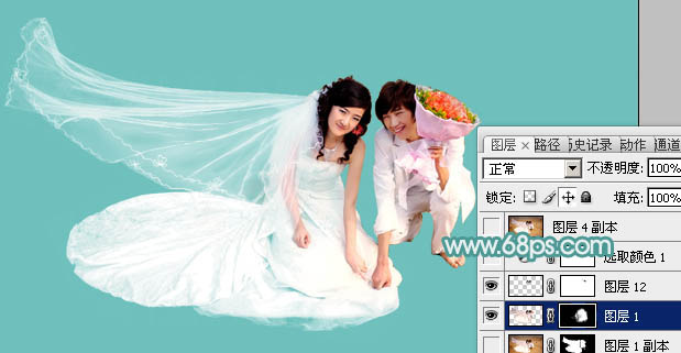 实用抠图教程:透明婚纱抠图