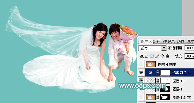 实用抠图教程:透明婚纱抠图
