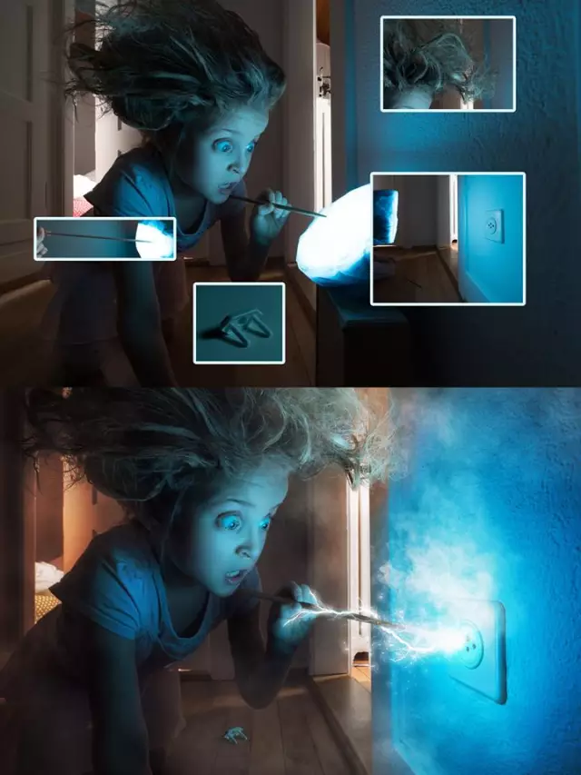 你会PS合成吗?看看别人家的后期对比图,太有创意了!