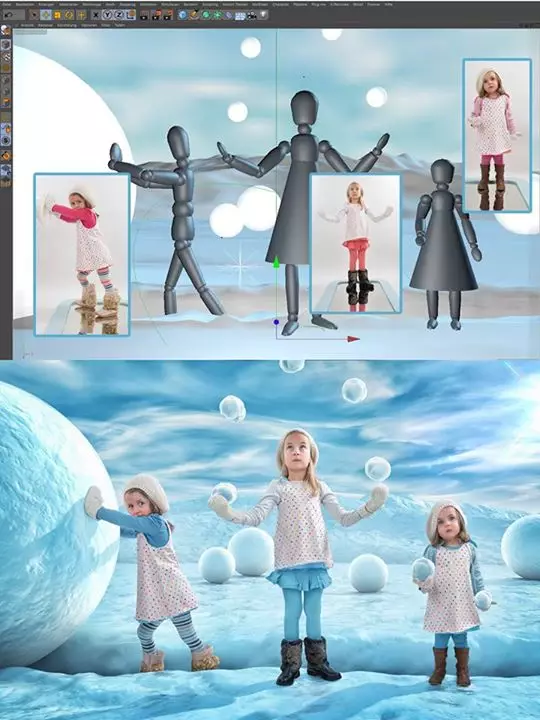 你会PS合成吗?看看别人家的后期对比图,太有创意了!