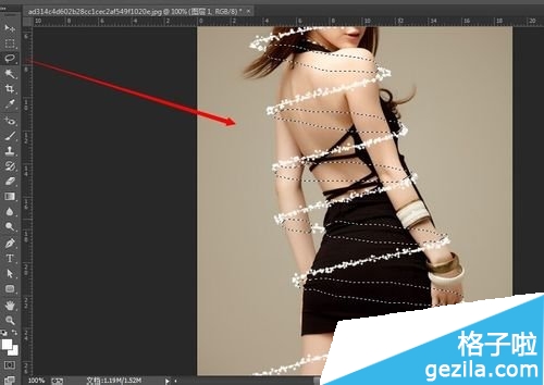 PHOTOSHOP制作动画-萦绕美女身边的光线