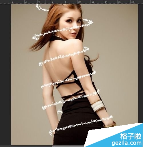 PHOTOSHOP制作动画-萦绕美女身边的光线