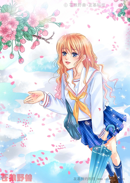 Painter教程:绘制卡通美女漫画 全福编程网