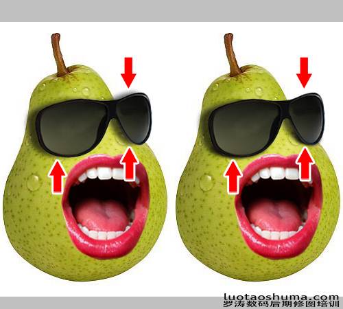PhotoShop简单合成一个张大嘴K歌的梨教程 全福编程网教程