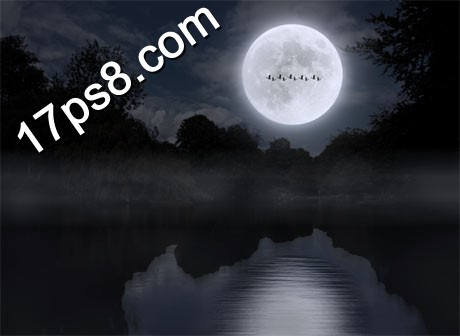 Photoshop把白天风景照片变黑夜效果 全福编程网