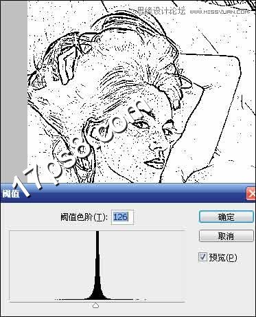 Photoshop调出美女照片素描绘画效果