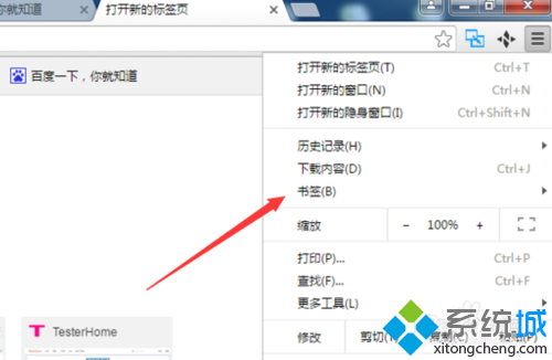 选择为“书签”