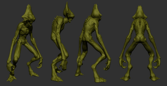 zbrush,zbrush外星人,zbrush外星人教程		