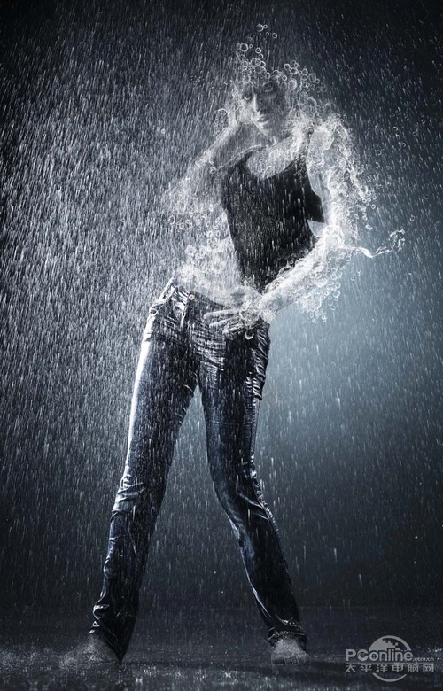 PS合成雨雾中的神奇水泡美女 全福编程网
