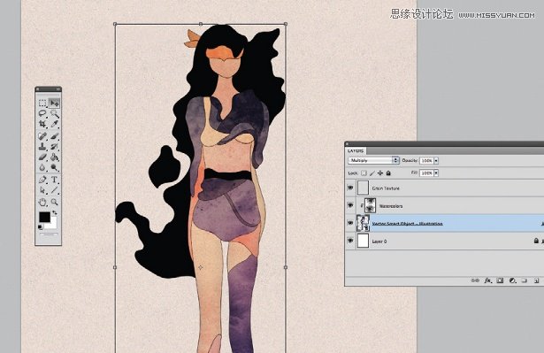 Illustrator在智能对象上添加纹理,PS教程,思缘教程网