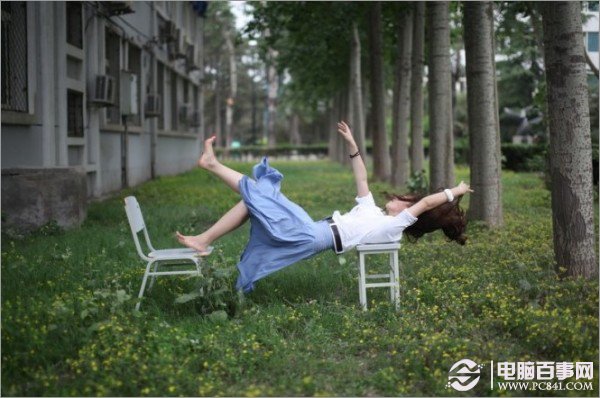 Photoshop打造反重力跌落少女效果
