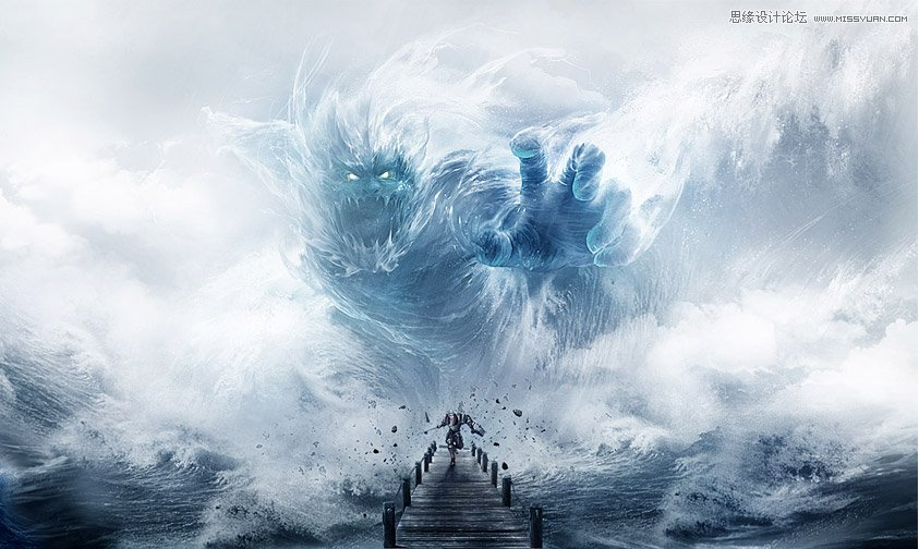 Photoshop合成超酷的海怪袭击场景教程 全福编程网