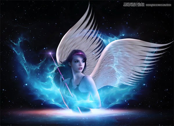 Photoshop合成科技唯美的天使翅膀场景 全福编程网