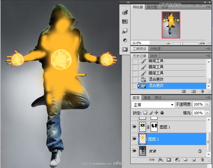 Photoshop合成超炫的舞者海报,全福编程网