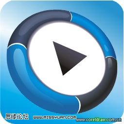 CorelDraw做一个有质感的播放图标 全福编程网教程
