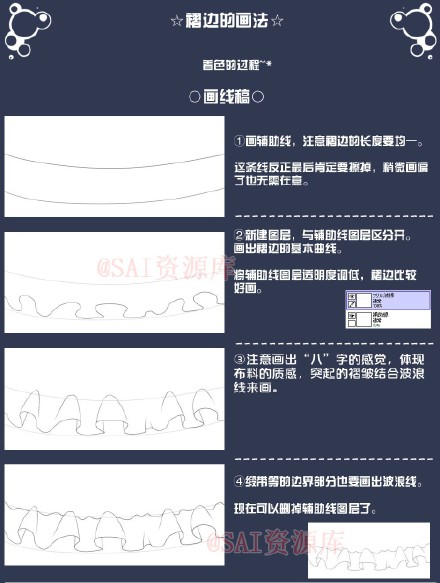 SAI多种动漫衣褶的画法参考 全福编程网