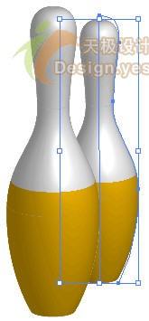 用Illustrator的3D旋转造型绘保龄球瓶(5)