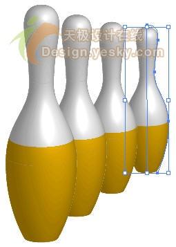 用Illustrator的3D旋转造型绘保龄球瓶(6)