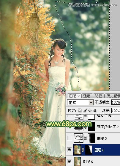 Photoshop调出外景婚片柔美韩风效果,PS教程,思缘教程网
