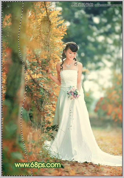 Photoshop调出外景婚片柔美韩风效果,PS教程,思缘教程网