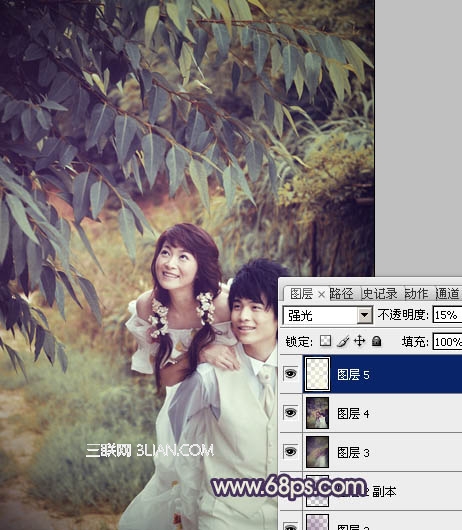 Photoshop调出婚纱照片的中性色调