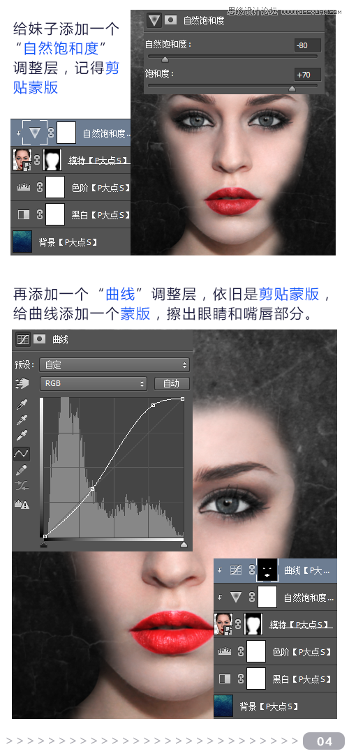 Photoshop合成抽象风格的人像海报教程,PS教程,素材中国