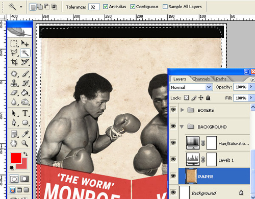 PS教程：Photoshop创建复古风格拳击海报