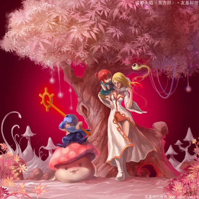 photoshop鼠绘梦幻的魔法师出游场景 全福编程网