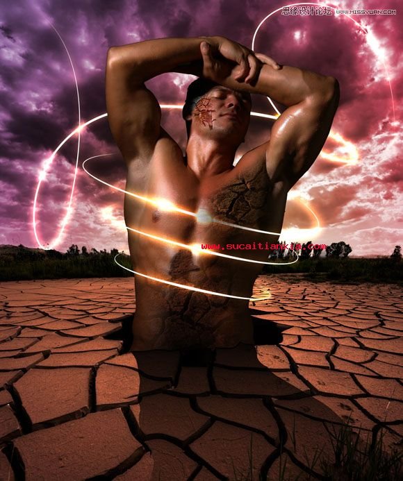 Photoshop合成大地中出生的勇士教程 全福编程网