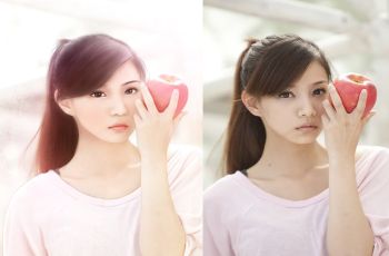 PhotoShop把照片处理为言情小说美女 全福编程网