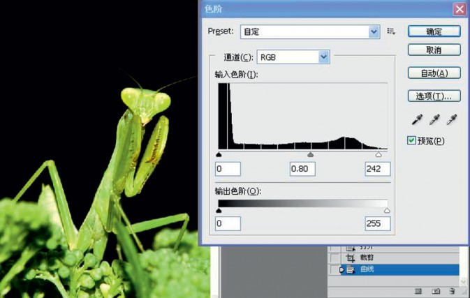 4调整色阶