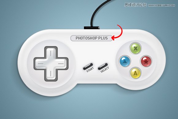 Photoshop绘制一个复古的游戏手柄,全福编程网