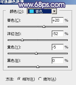 PS调出清爽淡绿色外景美女头像照片
