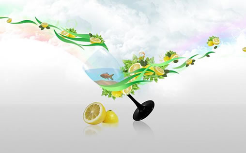 PhotoShop合成漂浮在云端花海中的创意杯子 全福编程网