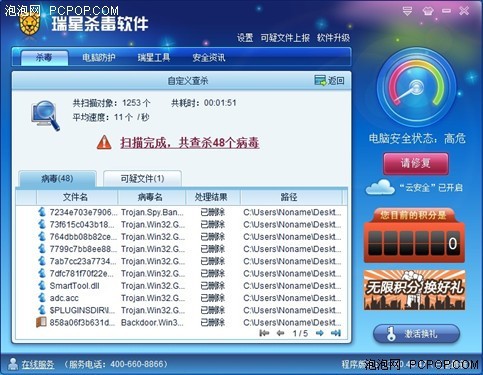 2011年度免费杀毒软件横评