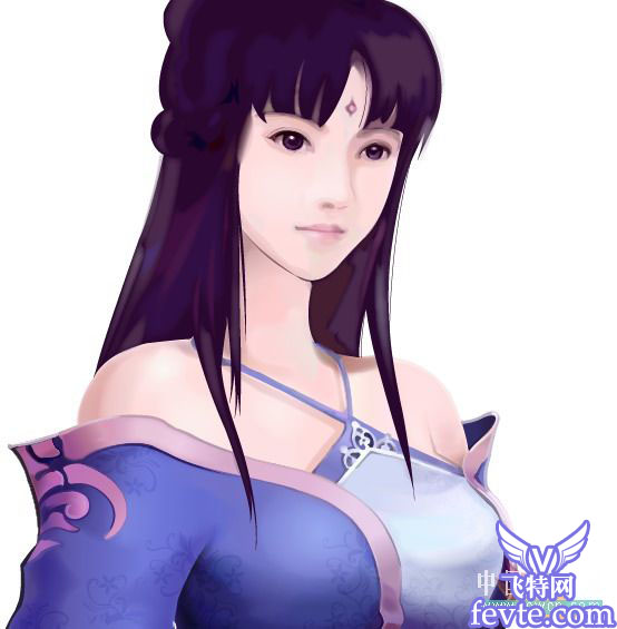 Illustrator鼠绘教程：绘制仙剑4美女人物古代美女