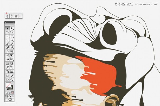 AI绘制个性美女海报 全福编程网网 AI实例教程