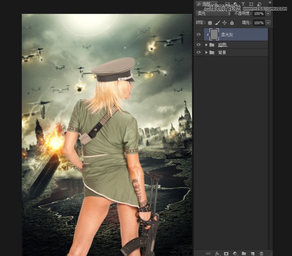 Photoshop合成超酷的生化危机海报效果图,PS教程,素材中国