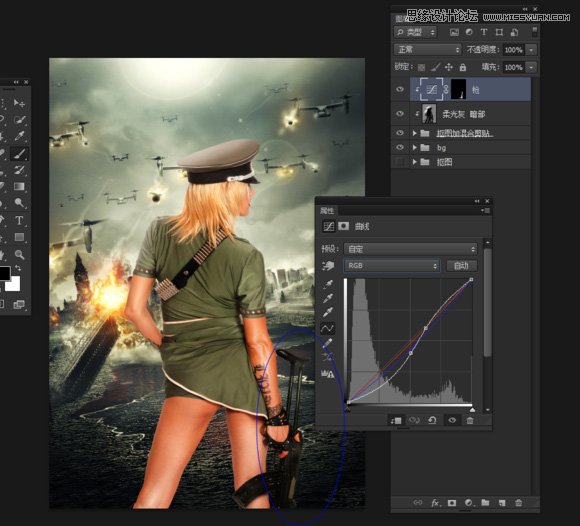 Photoshop合成超酷的生化危机海报效果图,PS教程,素材中国