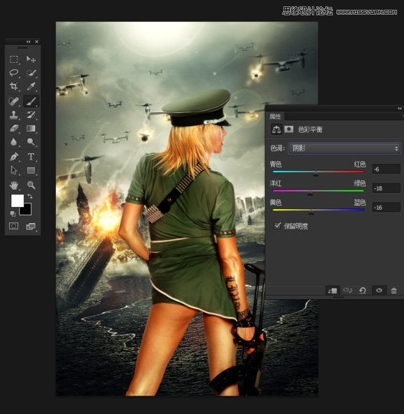 Photoshop合成超酷的生化危机海报效果图,PS教程,素材中国