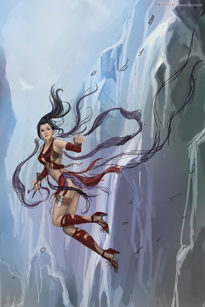 ps超强鼠绘超美游戏美女 全福编程网网 鼠绘教程