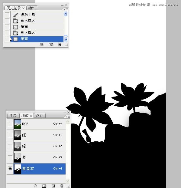 Photoshop合成色彩艳丽的荷花图,PS教程,思缘教程网
