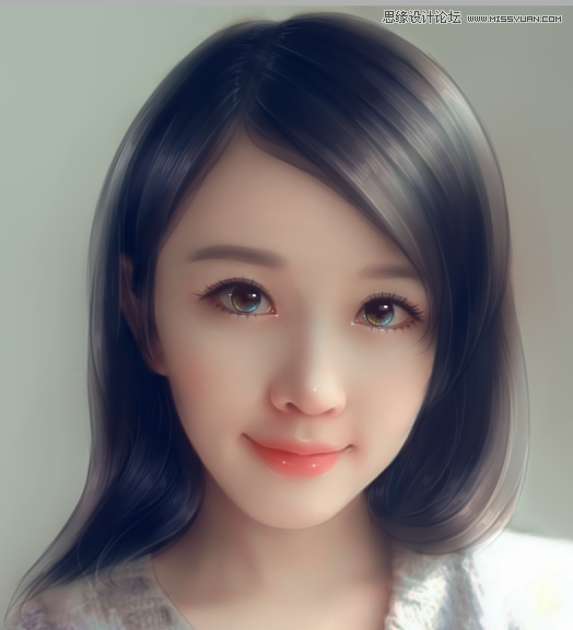 Photoshop给可爱女孩私房照转手绘效果 全福编程网