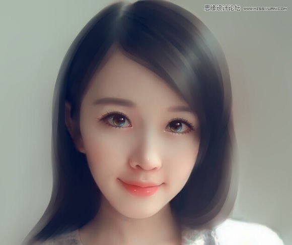 Photoshop给可爱女孩私房照转手绘效果,PS教程,素材中国