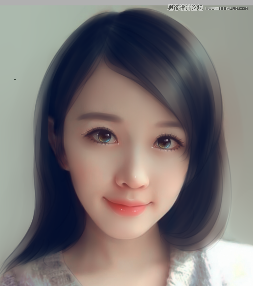 Photoshop给可爱女孩私房照转手绘效果,PS教程,素材中国