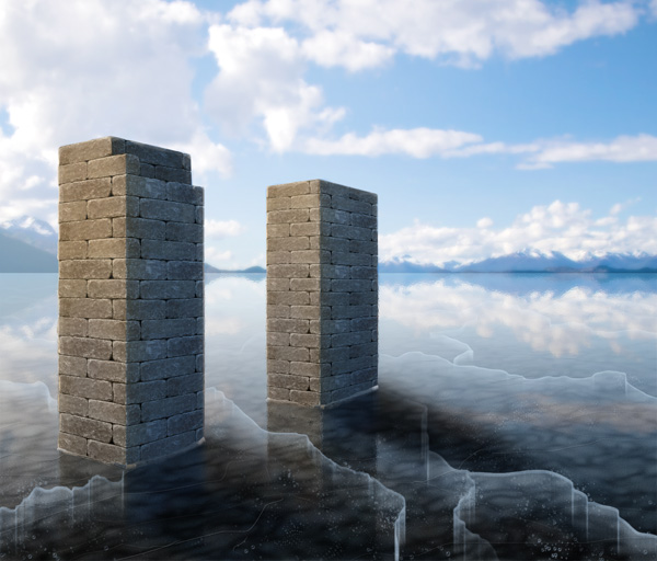 Photoshop给风景图片加上水面和结冰层 全福编程网